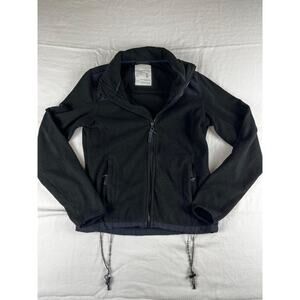 Aeropostale Women’s Black Fleece Jacket Medium Full Zip Good o2/8